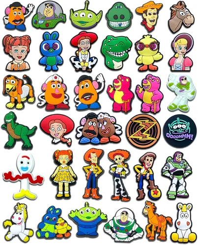 Yagchou 20 35 dijes para decoración de sandalias de zueco, accesorios de decoración de zapatos de dibujos animados para niños y niñas, regalos de