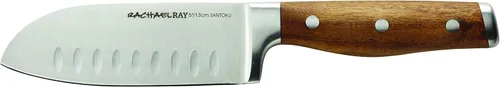 Miniatura 6 de Rachael Ray Cucina Cutlery - Juego de 2 cuchillos Santoku japoneses de acero inoxidable con asas de acacia, madera de acacia