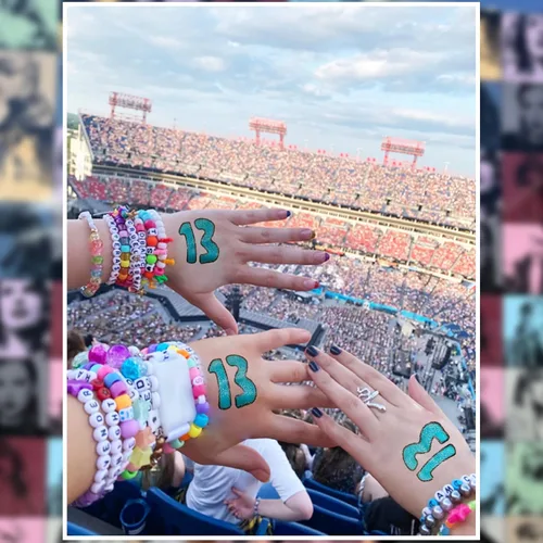 Miniatura 4 de 30 piezas de mercancía de concierto con purpurina, 13 tatuajes temporales, 13 tatuajes, tatuajes de manos, tatuajes temporales de estrella