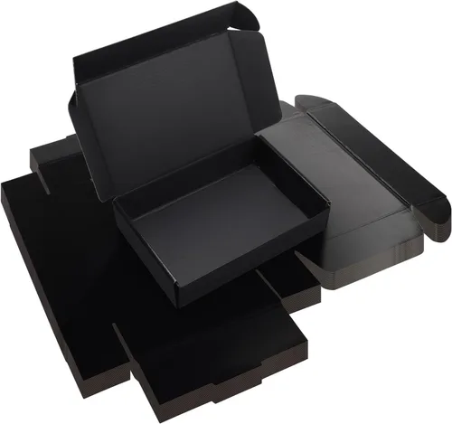 Miniatura 28 de Rempry Cajas de envío negras de 9 x 6 x 4 pulgadas, paquete de 20 cajas de cartón para pequeñas empresas, cajas de regalo para embalaje de envío