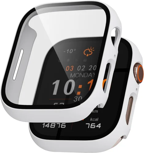 Miniatura 32 de Juego de 2 fundas de PC duro para Apple Watch SE 3 (2025) / SE2 / SE / Series 6/5/4, protector de pantalla de 40 mm, con protector de pantalla