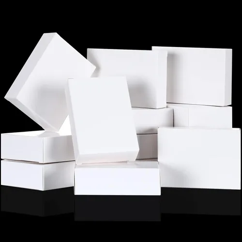 Miniatura 9 de Gersoniel 50 cajas de jabón de papel kraft para hacer jabón casero, suministros para recuerdos de fiesta, sin ventana, embalaje de envoltura de Negro
