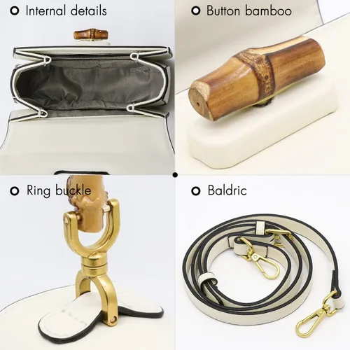 Miniatura 7 de Bolso de mano para mujer, bolso cruzado con asa superior en forma de bambú