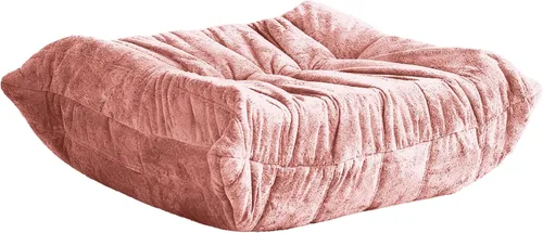 Miniatura 12 de Puf para adultos, silla puf grande, sillón con relleno de espuma viscoelástica para el hogar, apartamento o sala de juegos, gris afelpado Felpa gris
