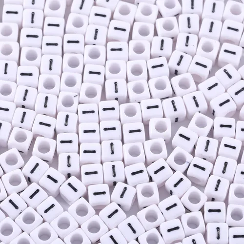 Miniatura 11 de 1000 cuentas cuadradas de acrílico blanco con números, cuentas de números del 0 al 9 para hacer joyas, collares, llaveros, pulseras