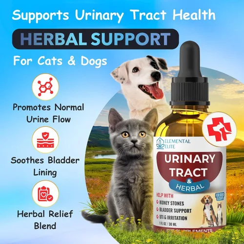 Miniatura 2 de EDUZEBRA Tratamiento para la salud del tracto urinario para perros y gatos – Gotas naturales de apoyo a las infecciones urinarias con extracto