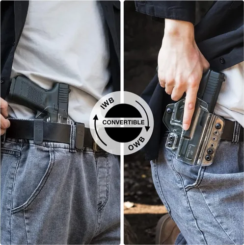 Miniatura 3 de Funda 1911, IWB y OWB Convertible – Corte Óptico – Se adapta a 1911 5 pulgadas sin riel – incluyendo Colt 1911/Elite Force 1911/Kimber 1911/Rock