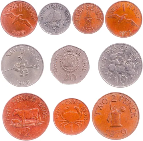 Miniatura 61 de Malta 10 Monedas Mixtas Moneda Maltesa Mils Céntimos Desde 1972