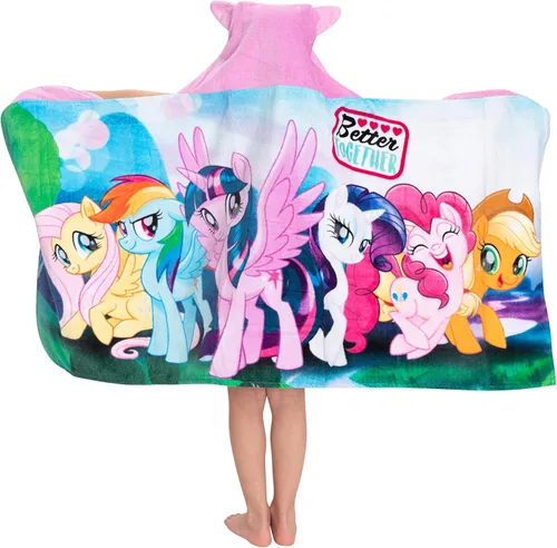Miniatura 3 de My Little Pony Toalla Envolvente con Capucha de Rizo de Algodón Suave para Baño/Piscina/Playa, 24 x 50 pulgadas, Por Franco Kids Mi pequeño poni