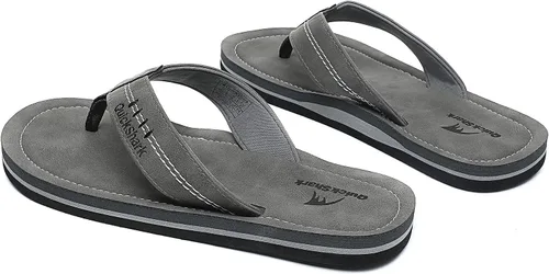 Miniatura 2 de Quickshark Sandalias de cuero para hombre, sandalias de playa con soporte de arco