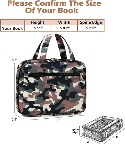 Miniatura 4 de Octsky Fundas para libros de la Biblia para hombre, funda protectora para la Biblia con bolsillo, verde militar