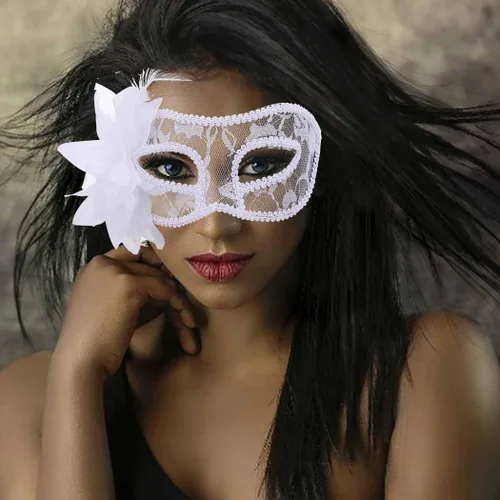 Miniatura 6 de Tgirls Máscara de mascarada para mujer, máscaras de encaje de flores, máscara sexy para ojos, disfraz de fiesta, baile de graduación, máscara facial