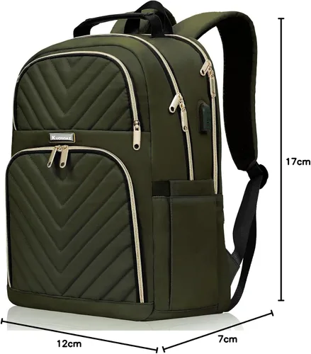 Miniatura 8 de Mochila de viaje para laptop, mochila escolar para adolescentes, niñas, niños, mochila universitaria acolchada grande de 15.6 pulgadas para mujeres