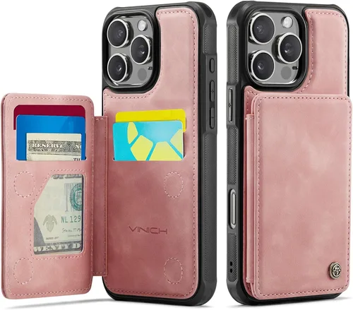 Miniatura 71 de Vinich Funda tipo cartera para iPhone 11 con tarjetero, bloqueo RFID, ranuras de crédito, función atril, a prueba de golpes, para iPhone 11 de 6.1