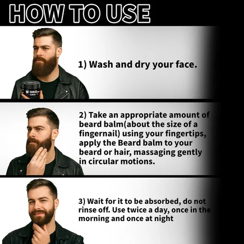 Miniatura 7 de Estimulante de Barba, Bálsamo Para Crecimiento De Barba Ultra Potente, Crema Para Barba, Beard Growth Balm, Para una Barba y Cabello Más Gruesos