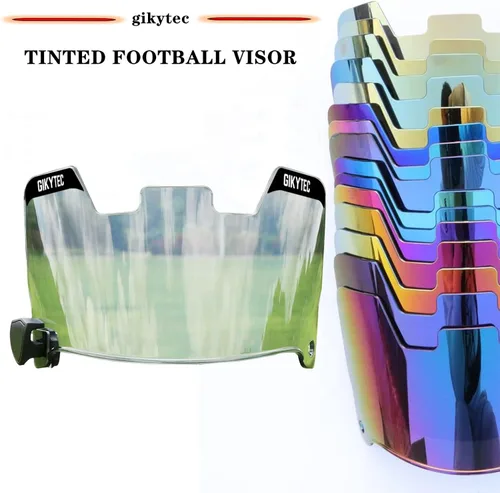 Miniatura 5 de Visera de fútbol para casco de fútbol, resistente a los arañazos, bloqueo UV, visera de protección facial para jóvenes y adultos Transparente