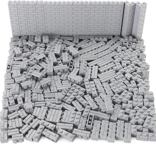 Miniatura 7 de Juego de ladrillos de perfil de mampostería a granel de 260 piezas de bloques de construcción para pared de construcción de casas, piezas MOC