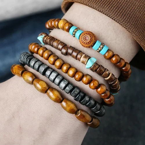 Miniatura 2 de Gothic Bracelet Adjustable Punk Braided Multilayer Grunge Set Beaded Bracelets Emo Metal Cuff Wrap Bracelets Stackable Meaningful Gift