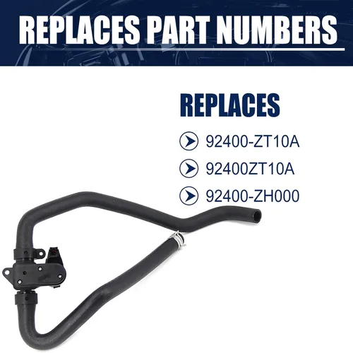 Miniatura 4 de Reemplazo de la válvula de control de la manguera de entrada del calentador HVAC para Nissan Titan 2006-2015 Reemplazar 92400-ZT10A 92400ZT10A 5.6L
