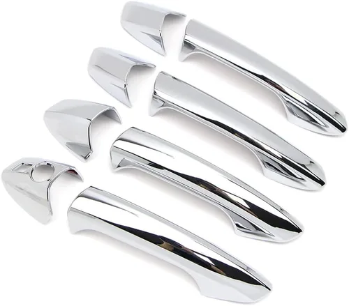 Miniatura 2 de Dreamseek 8 piezas de 4 manijas de puerta compatibles con Mercedes Benz CLA GLK GLA GLE B C E ML Clase X156 W166 W204 W212 W246 Exterior ABS Molding