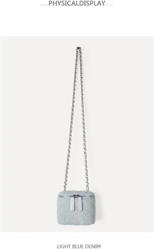 Miniatura 2 de Fishion Small Corssbody Pouch for Women Waist Chain Bag Cosmetic Denim Advanced Shoulder Bag (Chain strap 42.9")
