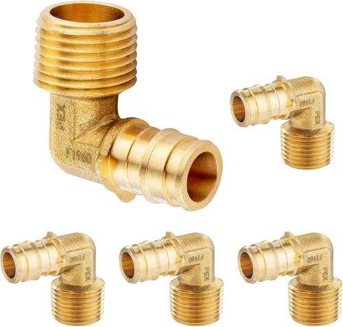 Miniatura 19 de Paquete de 2 accesorios HeSun PEX-A, codo de expansión de rosca NPT macho de 3/4 pulgadas PEX-A x 3/4 pulgadas, ASTM F1960098-2)