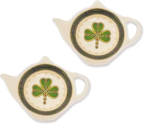 Miniatura 4 de Cerámica irlandés trébol bolsa de té titular colores celtas accesorios de té de cocina diseño regalo de inauguración de la casa
