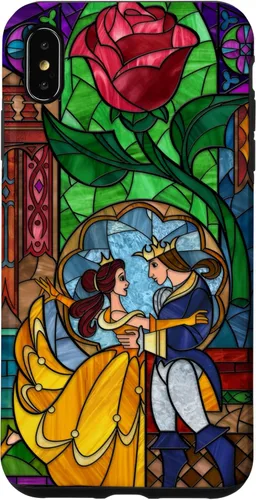 Miniatura 11 de Disney Beauty and the Beast Belle y Príncipe - Funda de vidrio manchado para iPhone 12 Pro Max