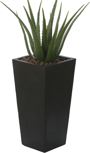 Miniatura 2 de LuxenHome - Macetas altas para plantas de interior, macetas cónicas negras para plantas de exterior, macetas de 18.5 pulgadas para exteriores e