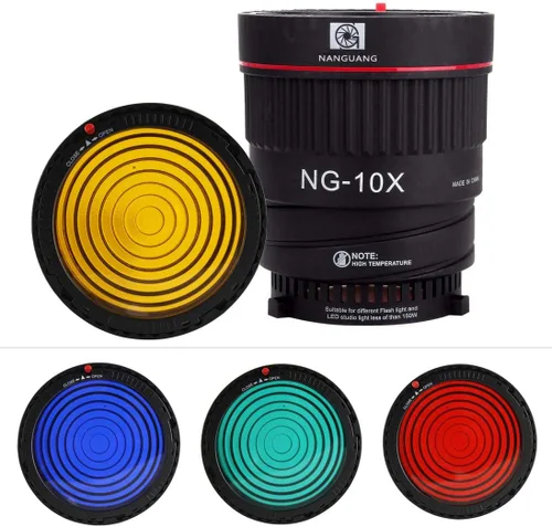 Miniatura 4 de EXMAX NG-10X Fresnel Adaptador de enfoque de lente Fresnel Spot S-Mount Adaptador Accesorio 10-40° 5X Lente de enfoque más brillante Ajustar