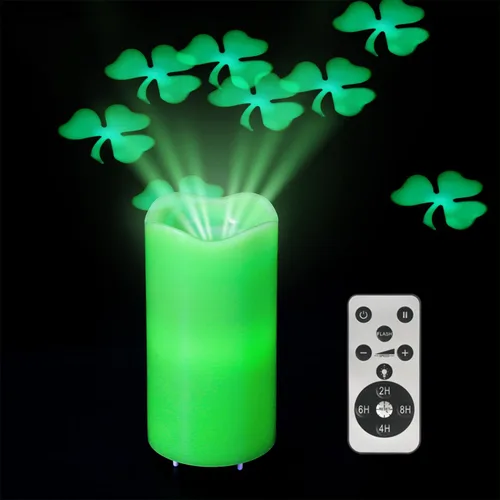 Miniatura 9 de XingsLight Velas sin llama para decoración del día de San Valentín con románticas luces de proyector de corazón rosa, funciona con pilas, vela LED