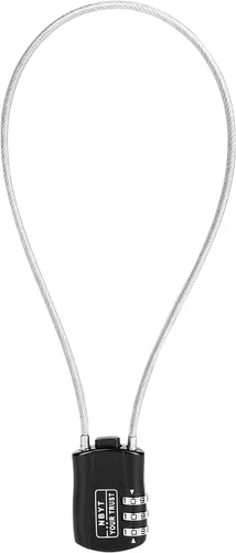 Cerradura de cable de cuerda de alambre con código reiniciable, aleación de zinc, mini cerradura combinada para casco, equipaje, esquí, snowboard,