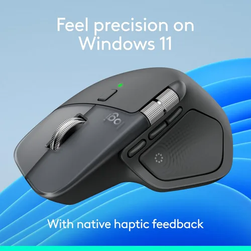 Miniatura 3 de Logitech MX Master 4, ratón inalámbrico ergonómico con retroalimentación háptica de rendimiento avanzado, desplazamiento ultrarrápido, carga USB-C