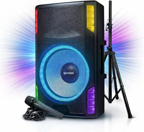 Miniatura 10 de Gemini - Altavoz PA alimentado de 15 pulgadas, altavoz PA Bluetooth de 2200 W con mezclador, entradas XLR, altavoces DJ activos para fiestas