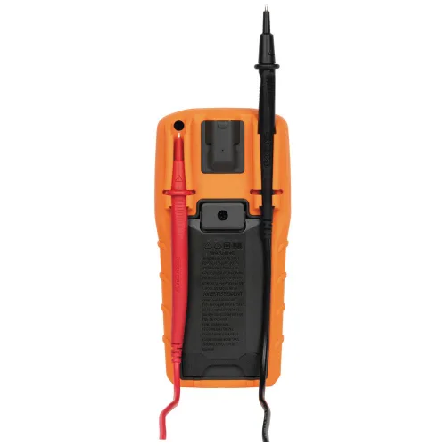 Miniatura 14 de Klein Tools ET270 Multímetro digital de rango automático, CA/CC, resistencia, continuidad, probador de receptáculo GFCI con cables de prueba y cable