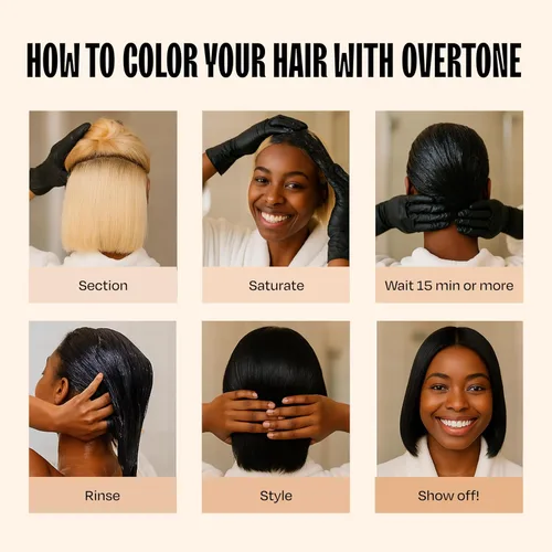 Miniatura 11 de Overtone Acondicionador de Color Semipermanente para el Cabello, Black Velvet, 8 oz, Nutritivo, Sin Daños, Máscara Depositante de Color para Todo