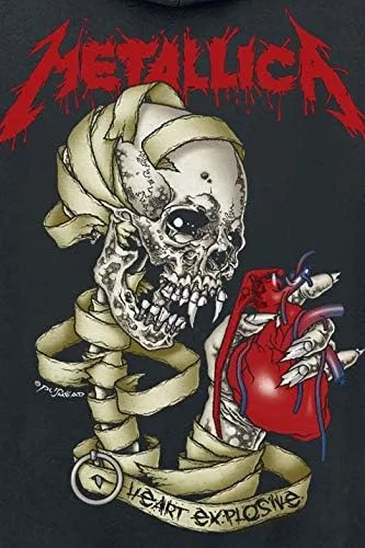 Miniatura 3 de Metallica 'Heart Explosive' (Negro) Sudadera con capucha con cremallera