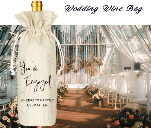 Miniatura 5 de Socive Bolsa de vino de compromiso – You're Engaged, regalos de compromiso para parejas, regalo de compromiso personalizado, regalo de novia