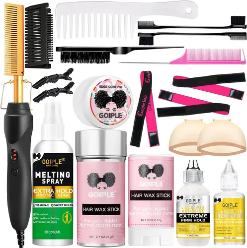 Peine Caliente Eléctrico Alisador de Cabello, Peine de Alisado Eléctrico de Lujo para Rizos y Alisado de Extensiones Naturales de Cabello Negro,