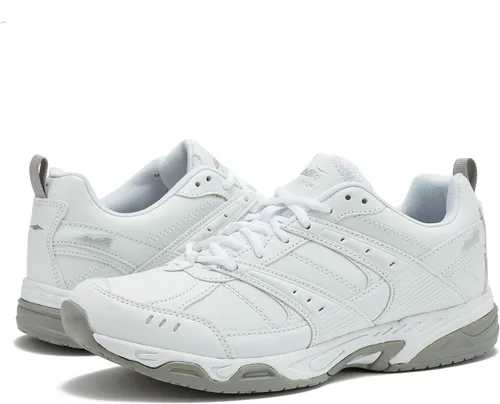 Avia Avi-Union II - Zapatos antideslizantes para mujer, cómodos con cordones, para el trabajo o caminar, medianos o anchos, negro o blanco, Blanco