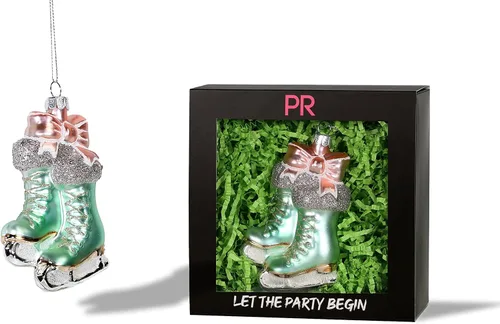 Miniatura 8 de Party Rock Adorno de cristal de patines de hielo rosa Colección Bebé