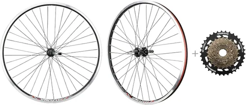 Miniatura 5 de CyclingDeal MTB - Llantas de doble pared para bicicleta de 26 pulgadas, ruedas delanteras y traseras para bicicleta de montaña, compatible