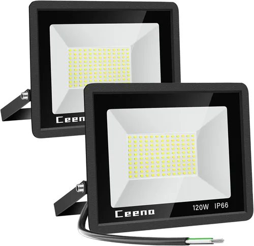 Miniatura 9 de Ceena paquete de 2 luces LED de inundación enchufables de 60W para exteriores, foco LED superbrillante de 6000lm con cable de 1.8 m, luz de trabajo