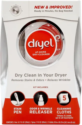 Miniatura 10 de Dryel Kit de inicio de limpieza en seco en casa, cuidado suave para telas especiales y ropa solo para limpieza en seco, 6 cargas