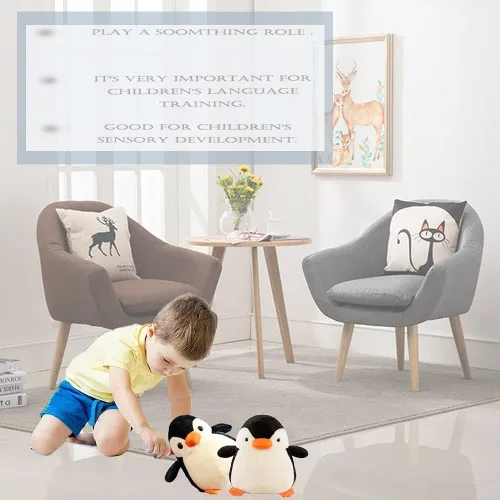 Miniatura 2 de Almohada de peluche de pingüino de 11 pulgadas, diseño de pingüino bebé, regalo para niños