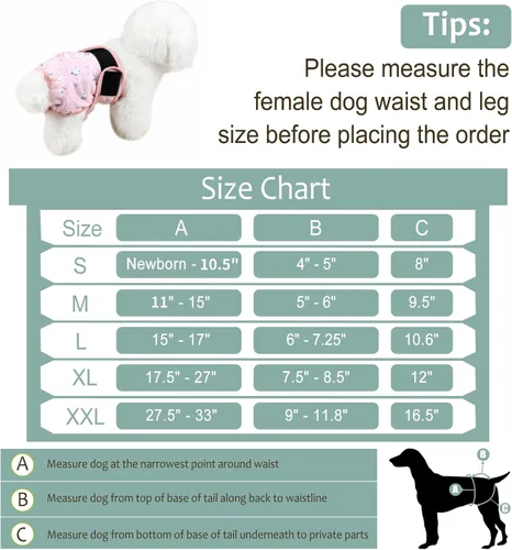 Miniatura 129 de Pañales lavables para perros, para hembras caninas, reutilizables, para periodo de celo, altamente absorbentes, para incontinencia, con broches