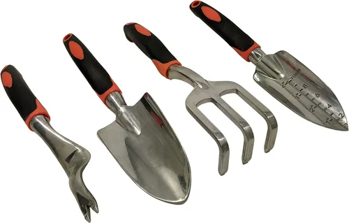 Miniatura 9 de SciencePurchase Juego de 4 herramientas de jardinería – Paleta de trasplante, rastrillo cultivador de mano, paleta de mano y removedor de malezas