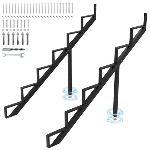 Miniatura 11 de Paquete de 3 elevadores de escalera de acero de 1 escalón, cuerda de escalera de metal resistente, cuerda de escalera de acero resistente