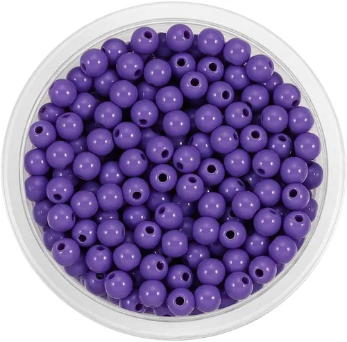 Miniatura 27 de 200 cuentas redondas acrílicas de 0.394 a 0.787 pulgadas (6 a 0.787 in) de color caramelo, cuentas espaciadoras sueltas para manualidades para hacer