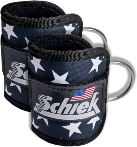 Miniatura 8 de Schiek Sports 1707 Tobilleras - Ideal para golpes de glúteos y entrenamientos de máquina de cable, duraderos y construidos para durar Blanco